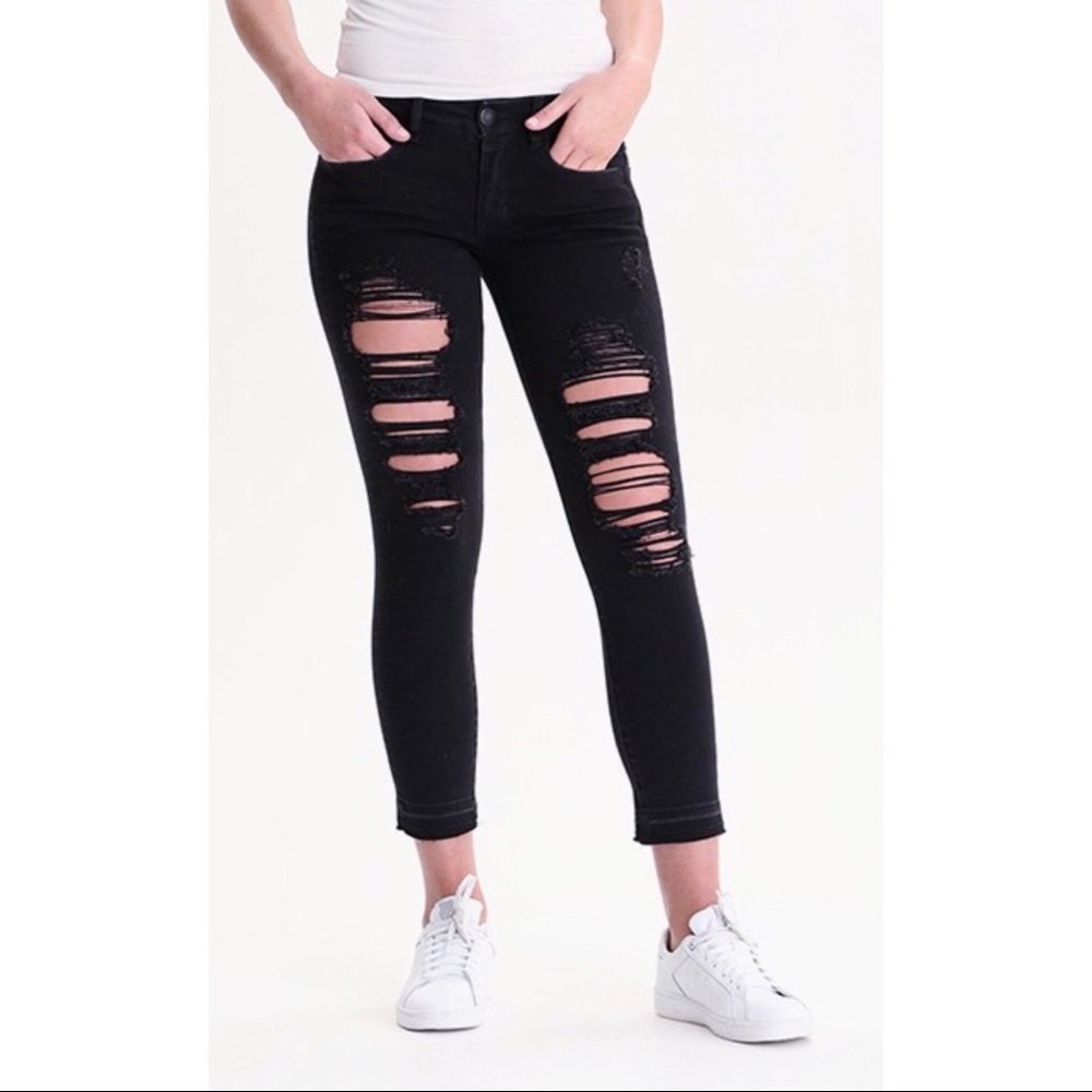 American Eagle Black Ripped Jeans